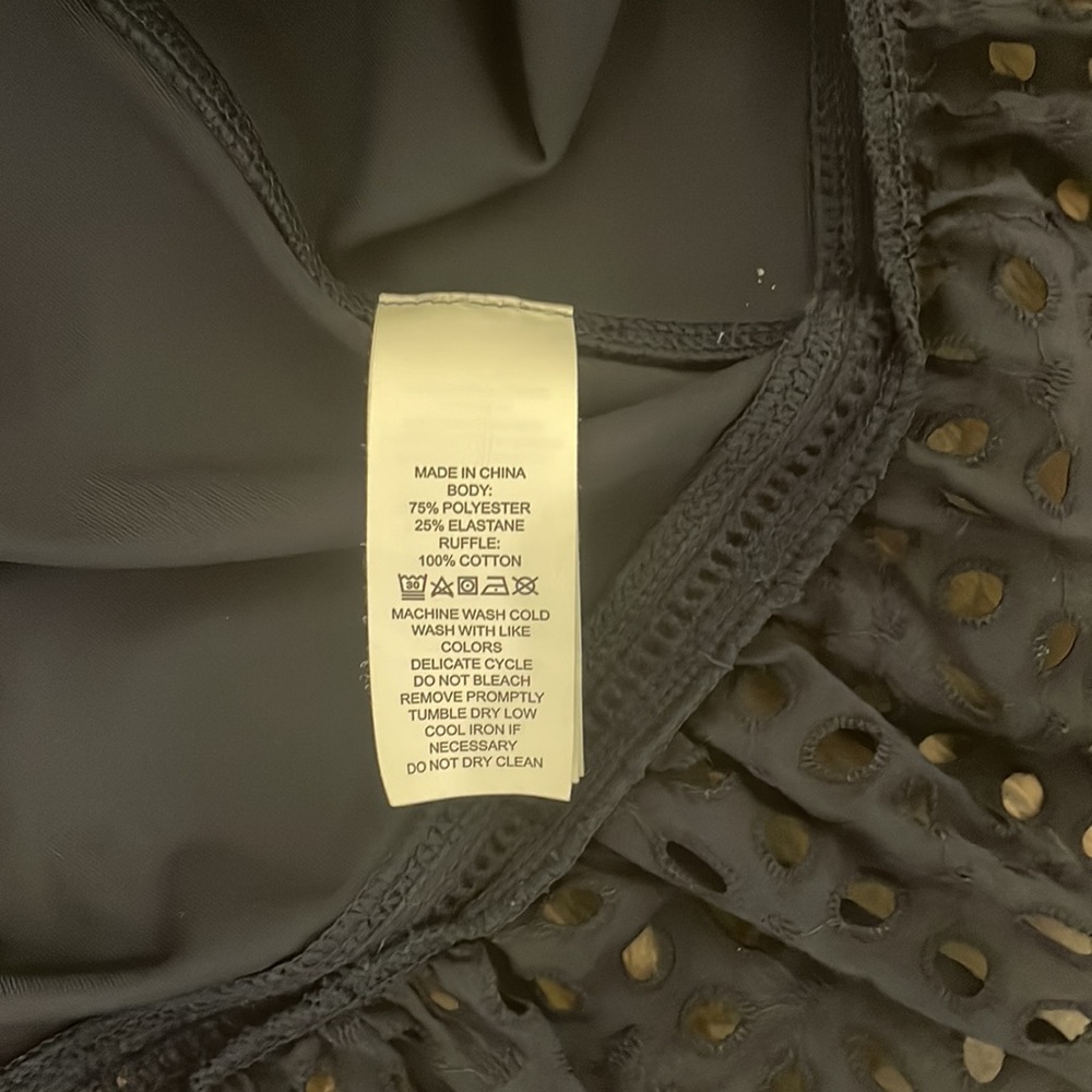 kate spade Navy Blue Ruffle-Hem Zip Jacket - Picture 7 of 7